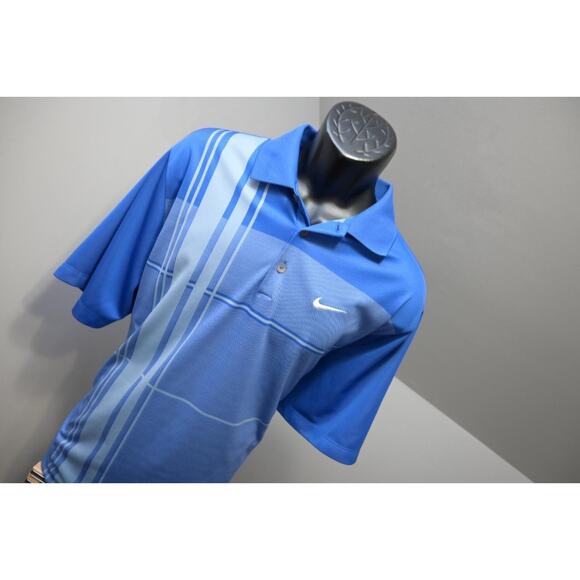 Nike Golf Polo Dri Fit 1972 Plaid Short Sleeve Performance Shirt Mens Sz XL - Picture 1 of 12